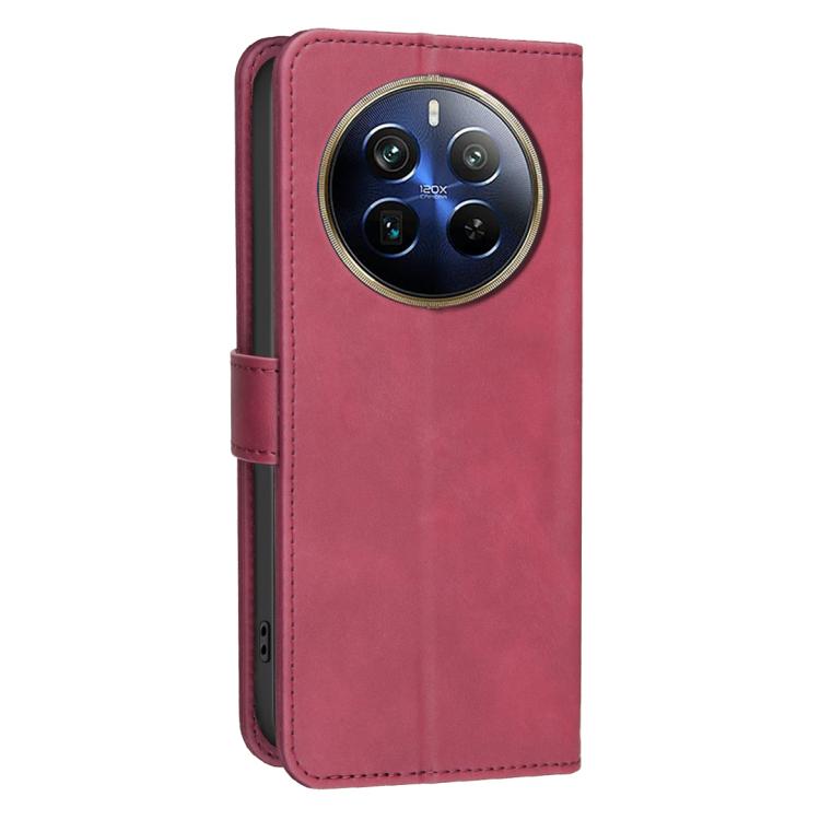 For Realme 12 Pro/12 Pro+ 5G Global Solid Color Calfskin Texture RFID Vegan Leather Phone Case