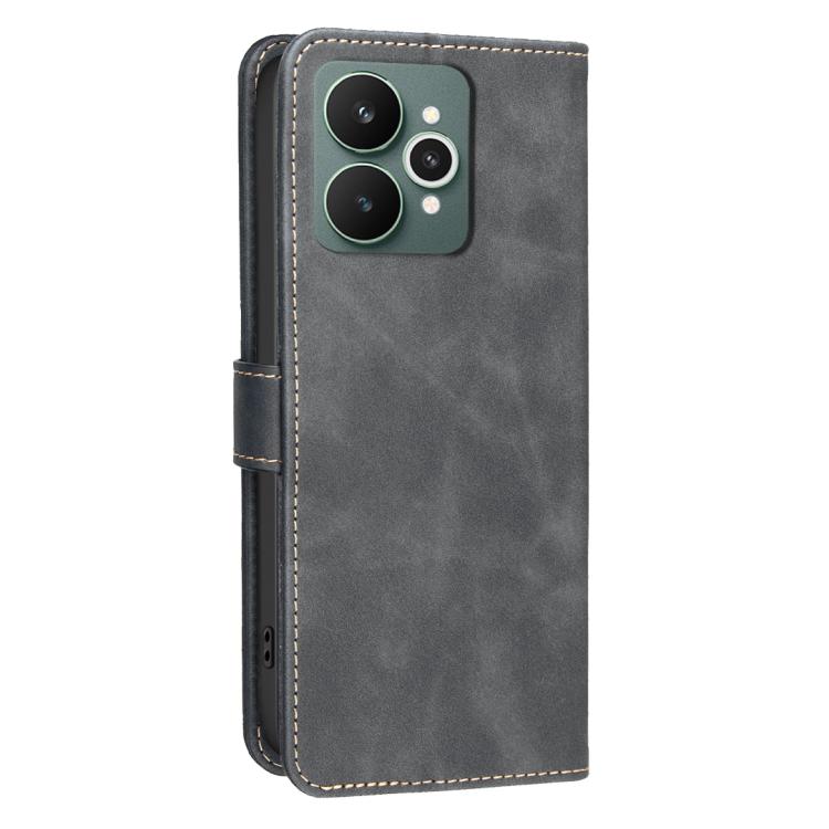 For Realme 15 5G / 15 Pro 5G Solid Color Calfskin Texture RFID Vegan Leather Phone Case