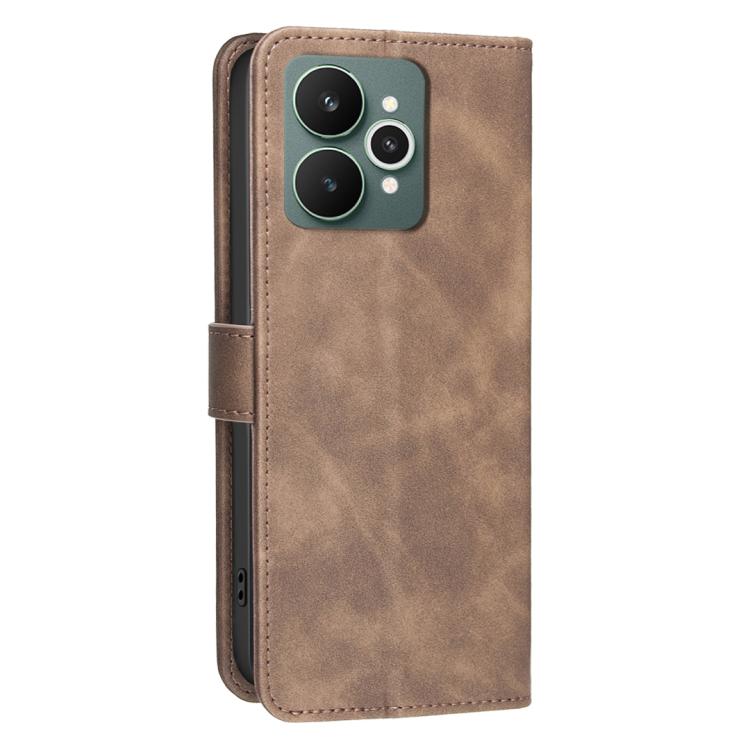 For Realme 15 5G / 15 Pro 5G Solid Color Calfskin Texture RFID Vegan Leather Phone Case