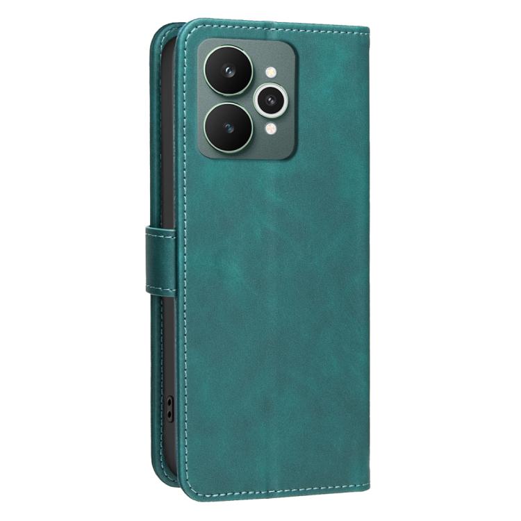 For Realme 15 5G / 15 Pro 5G Solid Color Calfskin Texture RFID Vegan Leather Phone Case