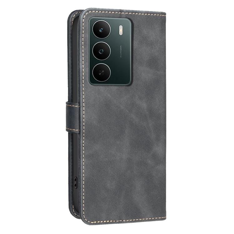For Realme C71 4G Global Solid Color Calfskin Texture RFID Vegan Leather Phone Case