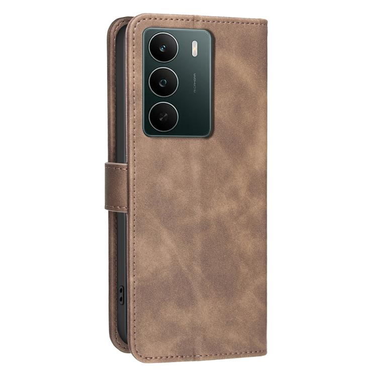 For Realme C71 4G Global Solid Color Calfskin Texture RFID Vegan Leather Phone Case