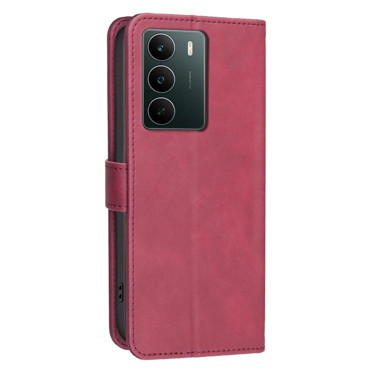 For Realme C71 4G Global Solid Color Calfskin Texture RFID Vegan Leather Phone Case