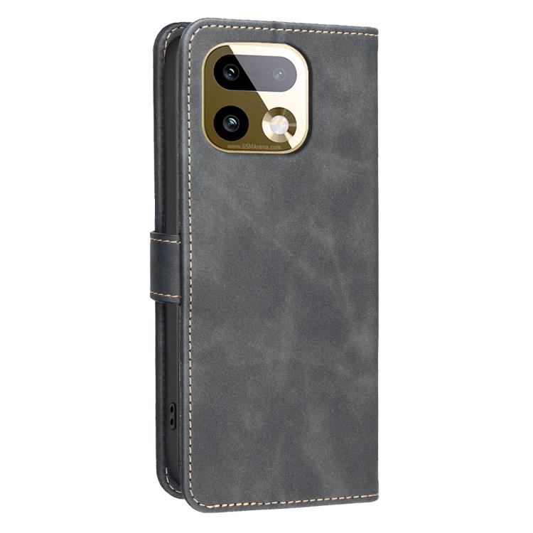 For Realme 16 Pro+ 5G Solid Color Calfskin Texture RFID Vegan Leather Phone Case