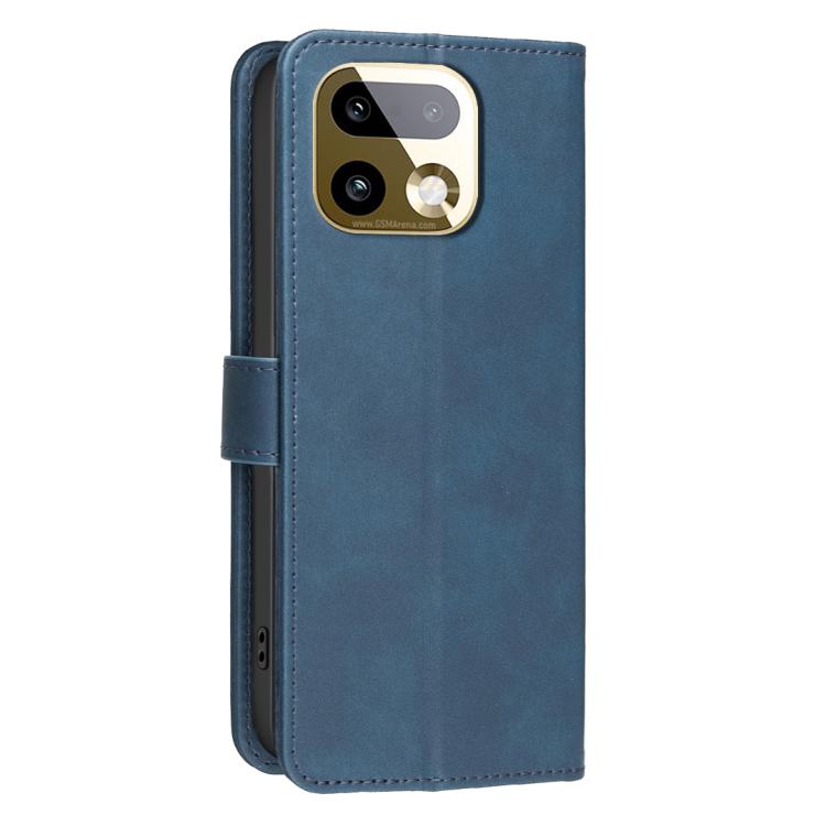 For Realme 16 Pro+ 5G Solid Color Calfskin Texture RFID Vegan Leather Phone Case