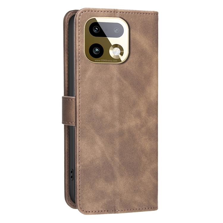 For Realme 16 Pro+ 5G Solid Color Calfskin Texture RFID Vegan Leather Phone Case