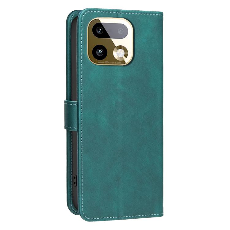 For Realme 16 Pro+ 5G Solid Color Calfskin Texture RFID Vegan Leather Phone Case