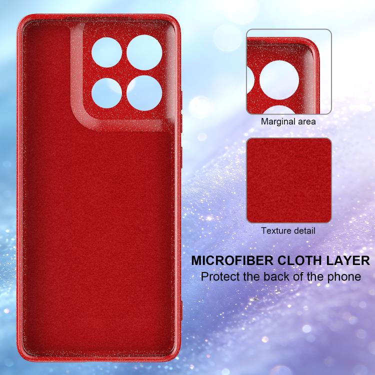 For Motorola Moto G86 / G100 Pro 5G Fine Hole Glossy Glitter Magnetic TPU Phone Case with Same Color Hand Strap