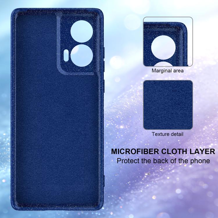For Motorola Edge 50 Fusion / Moto G96 5G Fine Hole Glossy Glitter Magnetic TPU Phone Case with Same Color Hand Strap