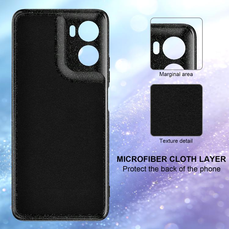 For Motorola Moto G06 / G06 Power 4G Fine Hole Glossy Glitter Magnetic TPU Phone Case with Same Color Hand Strap