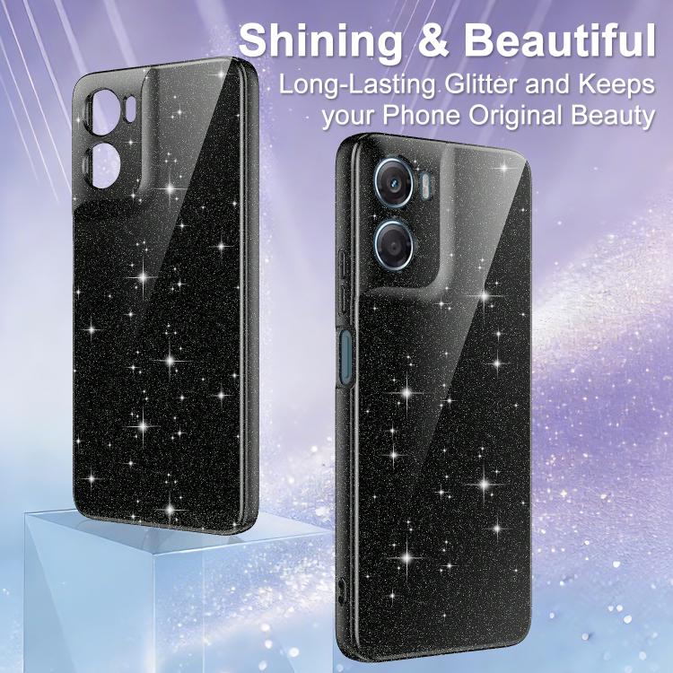 For Motorola Moto G06 / G06 Power 4G Fine Hole Glossy Glitter Magnetic TPU Phone Case with Same Color Hand Strap