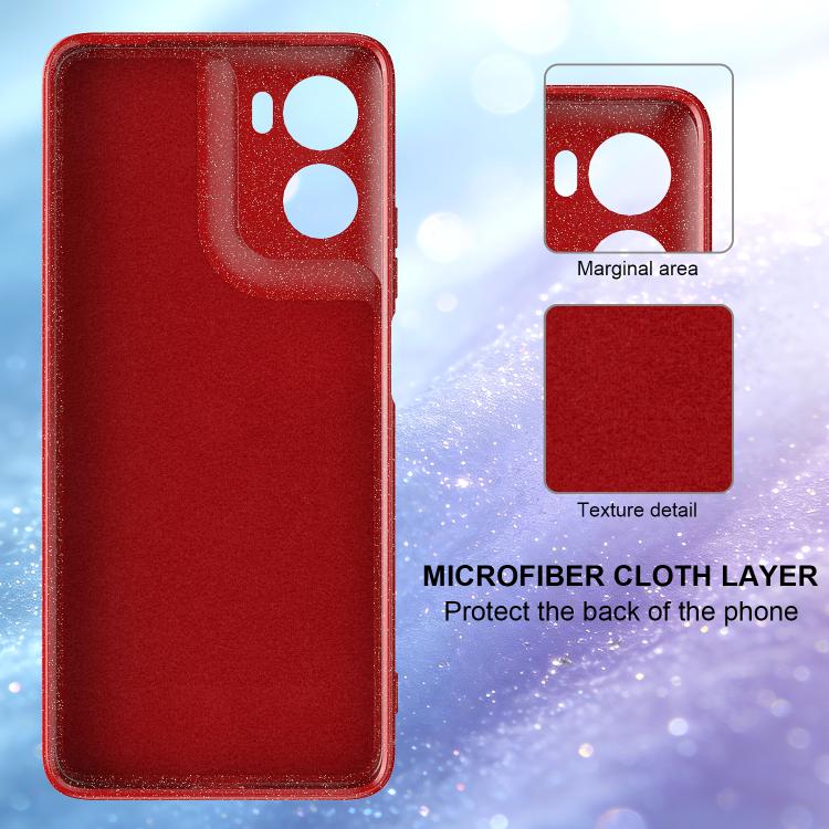 For Motorola Moto G06 / G06 Power 4G Fine Hole Glossy Glitter Magnetic TPU Phone Case with Same Color Hand Strap