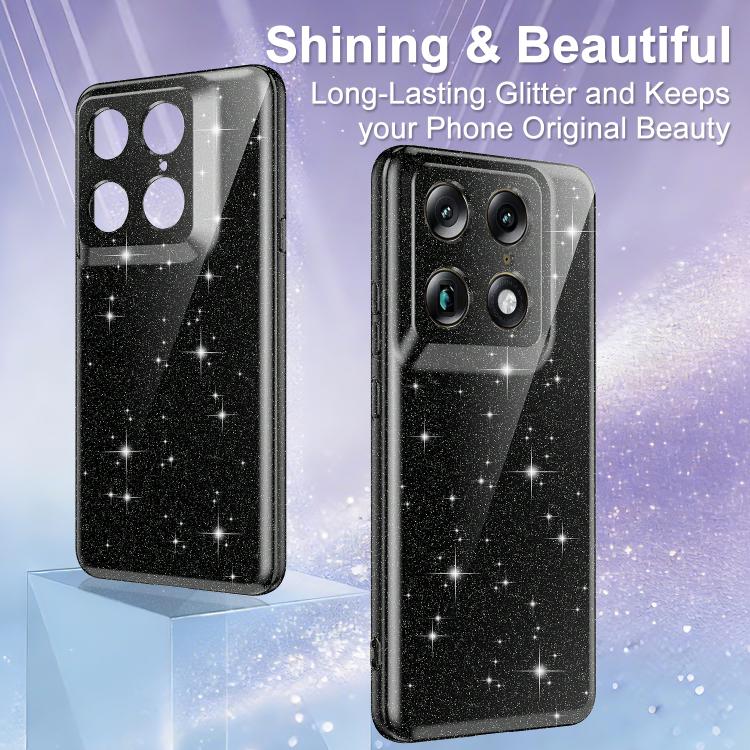 For Motorola Signature 5G / Edge 70 Ultra 5G Fine Hole Glossy Glitter Magnetic TPU Phone Case with Same Color Hand Strap