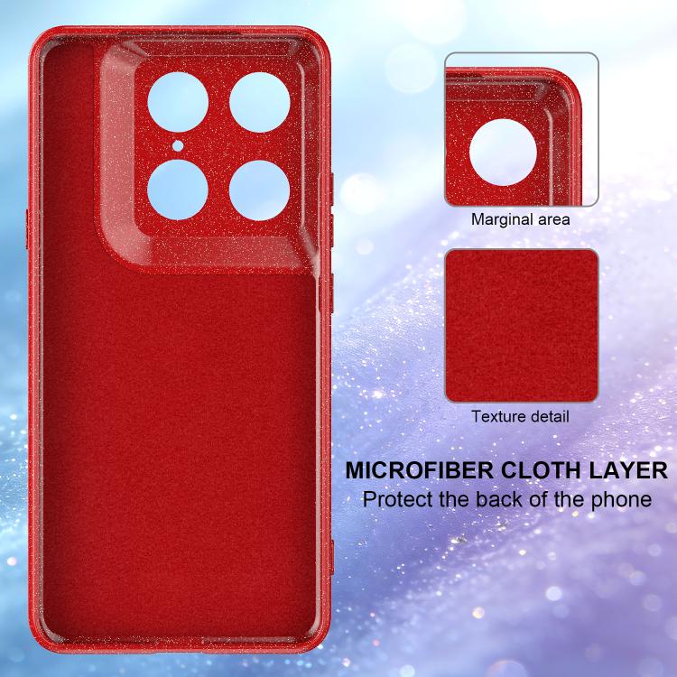 For Motorola Signature 5G / Edge 70 Ultra 5G Fine Hole Glossy Glitter Magnetic TPU Phone Case with Same Color Hand Strap
