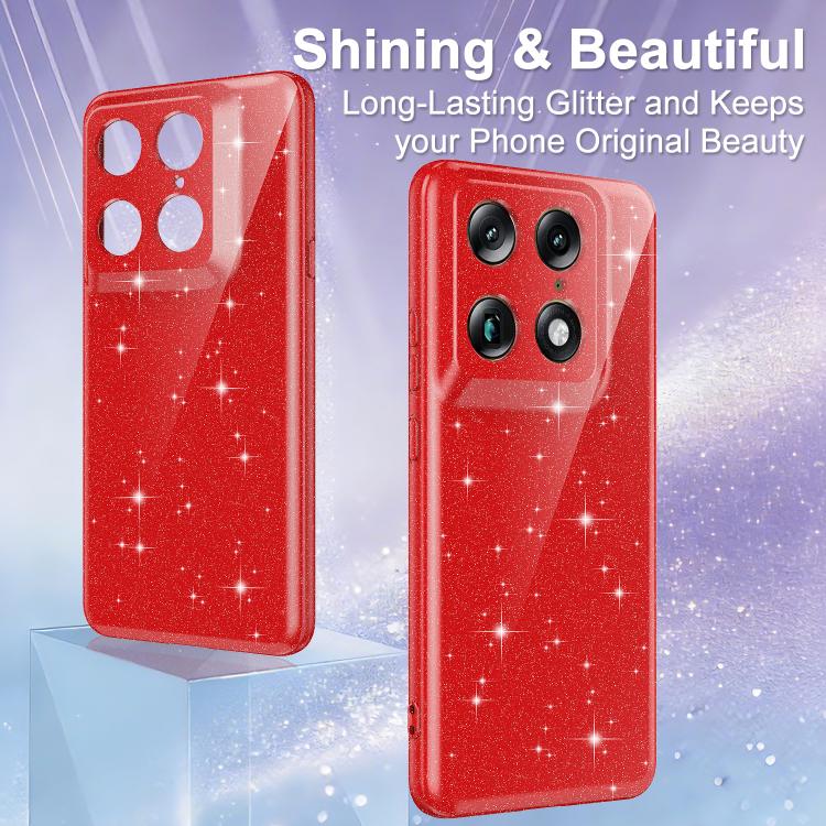 For Motorola Signature 5G / Edge 70 Ultra 5G Fine Hole Glossy Glitter Magnetic TPU Phone Case with Same Color Hand Strap