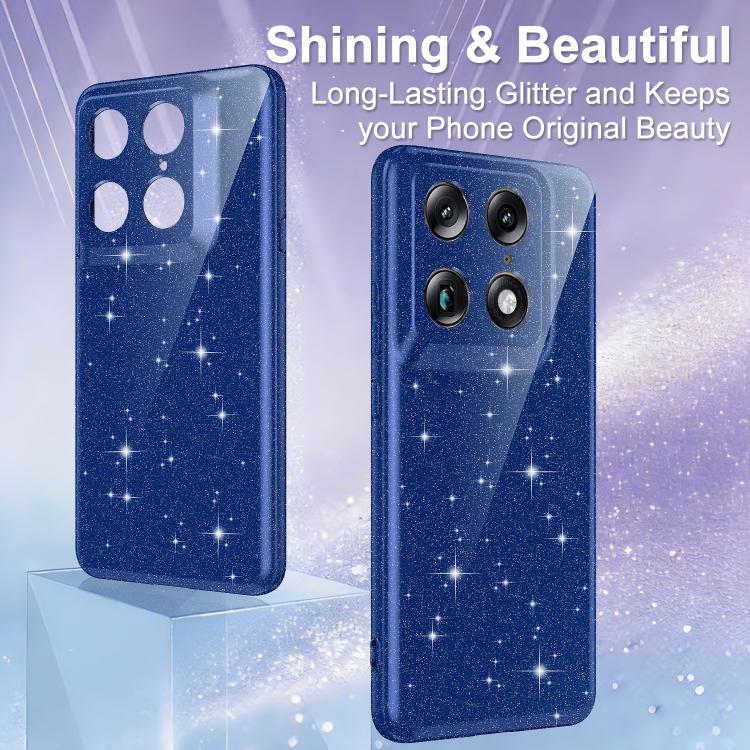 For Motorola Signature 5G / Edge 70 Ultra 5G Fine Hole Glossy Glitter Magnetic TPU Phone Case with Same Color Hand Strap