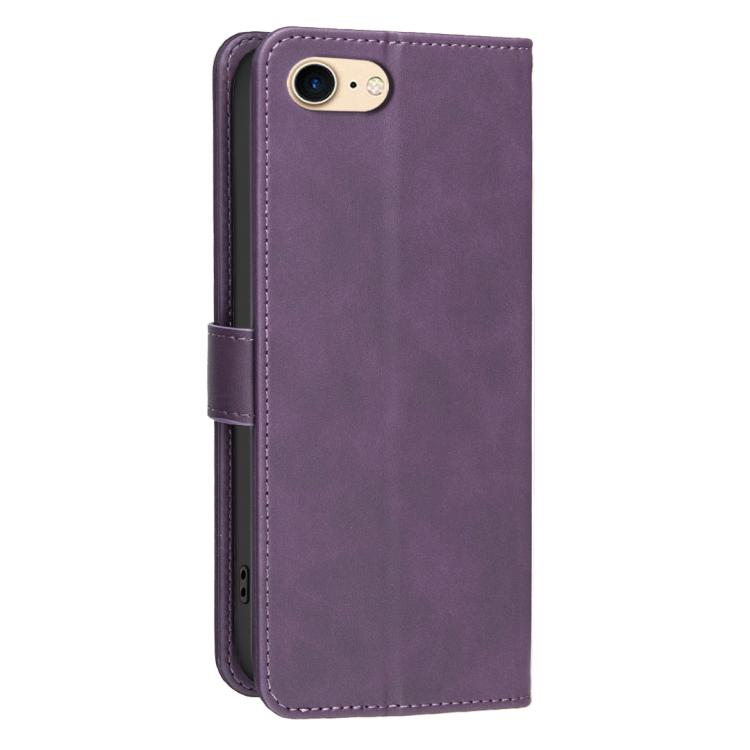 For iPhone 6 / 7 / 8 Solid Color Calfskin Texture RFID Vegan Leather Phone Case