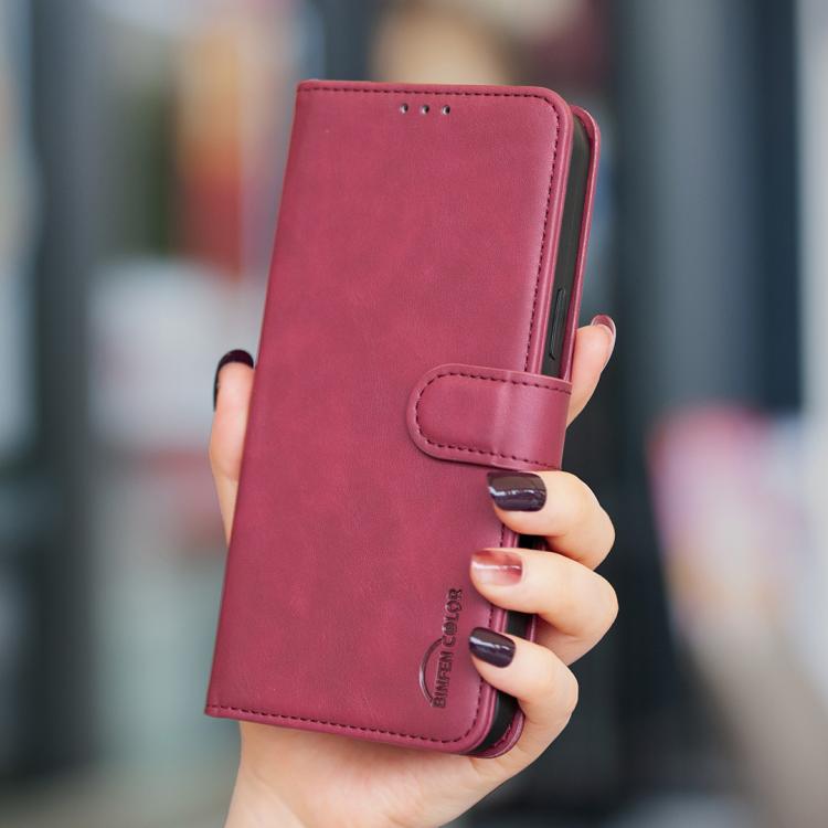 For iPhone 11 Pro Max Solid Color Calfskin Texture RFID Vegan Leather Phone Case