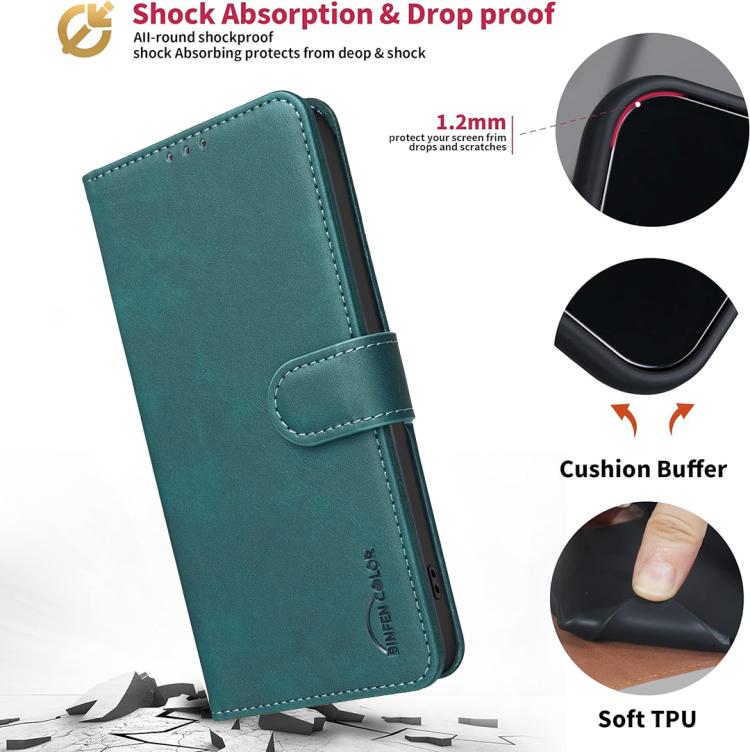 For iPhone 14 Plus / 15 Plus Solid Color Calfskin Texture RFID Vegan Leather Phone Case