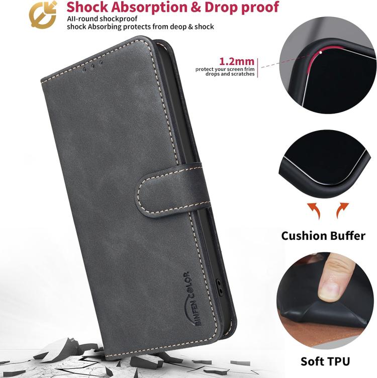 For iPhone 16 Pro Solid Color Calfskin Texture RFID Vegan Leather Phone Case