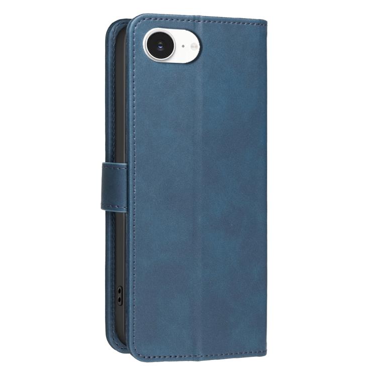 For iPhone 16e / 17e Solid Color Calfskin Texture RFID Vegan Leather Phone Case