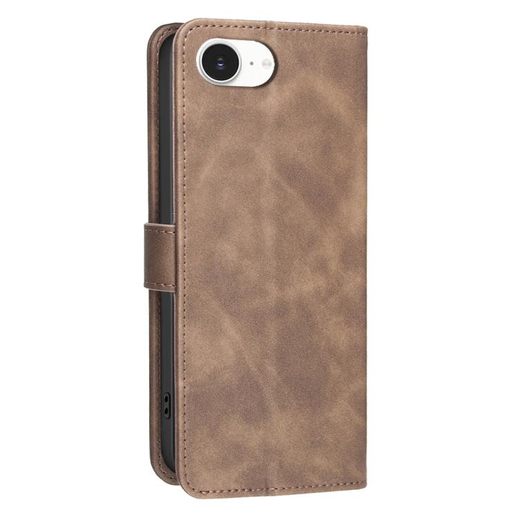 For iPhone 16e / 17e Solid Color Calfskin Texture RFID Vegan Leather Phone Case