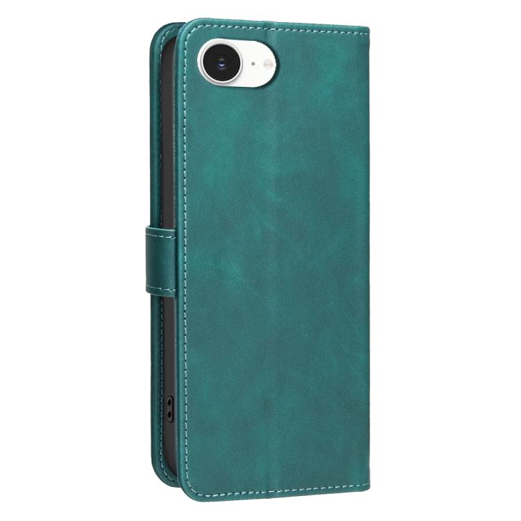 For iPhone 16e / 17e Solid Color Calfskin Texture RFID Vegan Leather Phone Case