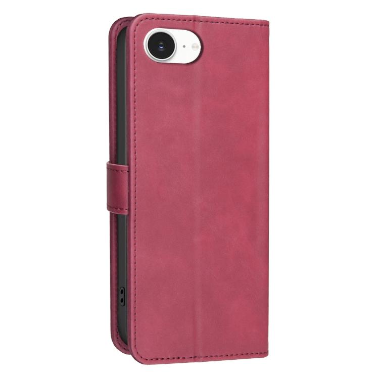 For iPhone 16e / 17e Solid Color Calfskin Texture RFID Vegan Leather Phone Case
