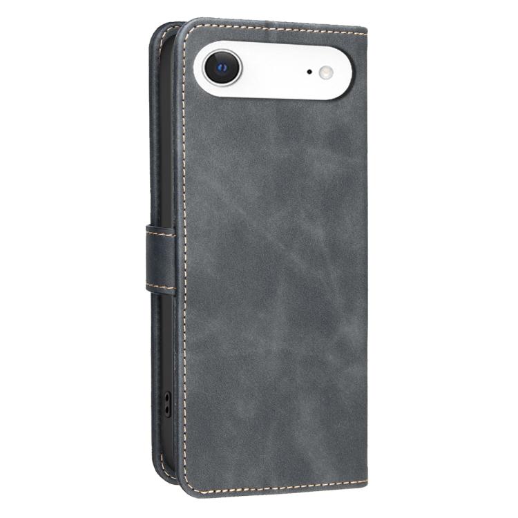 For iPhone Air Solid Color Calfskin Texture RFID Vegan Leather Phone Case