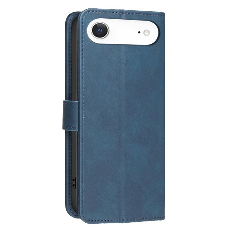 For iPhone Air Solid Color Calfskin Texture RFID Vegan Leather Phone Case