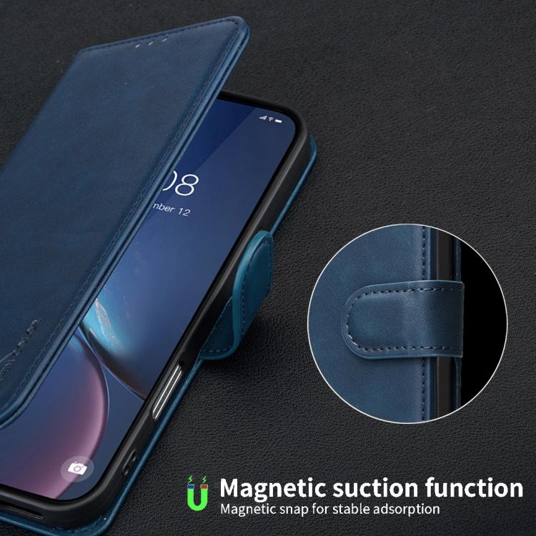 For iPhone Air Solid Color Calfskin Texture RFID Vegan Leather Phone Case