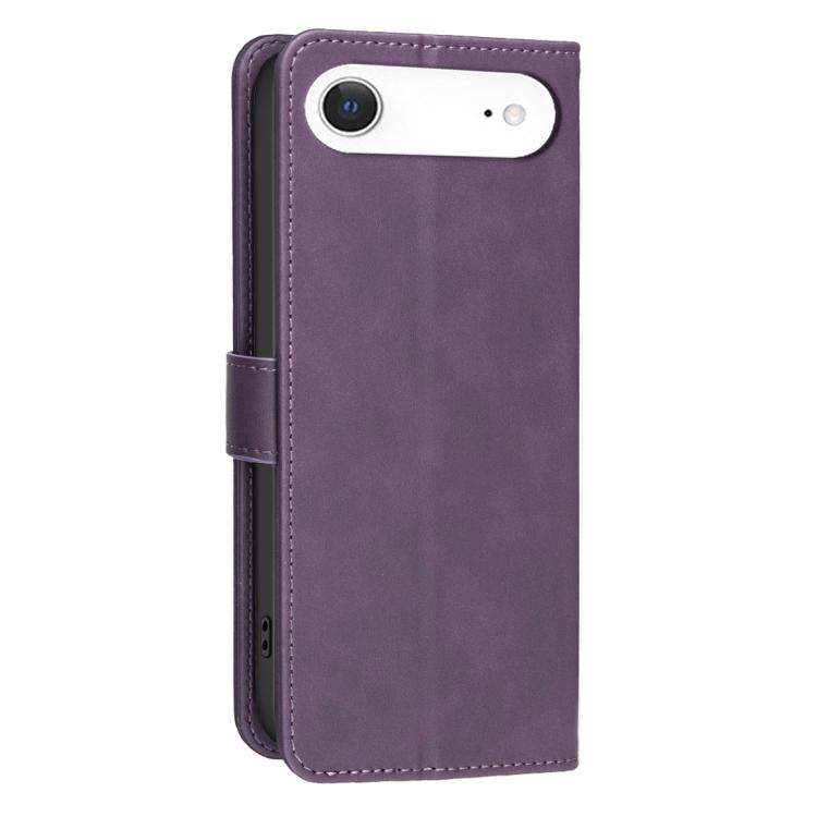 For iPhone Air Solid Color Calfskin Texture RFID Vegan Leather Phone Case