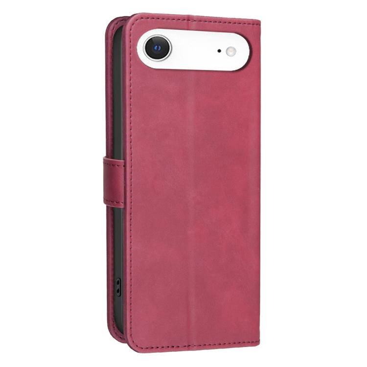 For iPhone Air Solid Color Calfskin Texture RFID Vegan Leather Phone Case