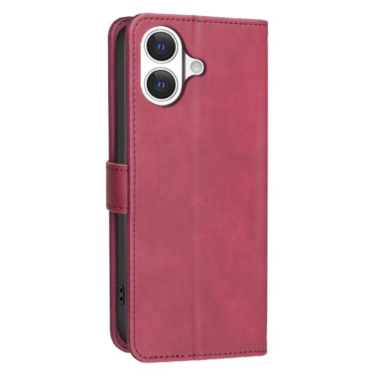 For iPhone 17 Solid Color Calfskin Texture RFID Vegan Leather Phone Case