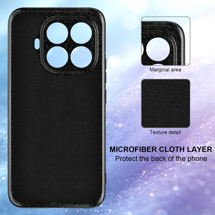 For Xiaomi 15T Pro 5G Fine Hole Glossy Glitter Magnetic TPU Phone Case with Same Color Hand Strap