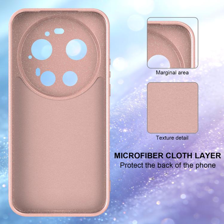 For Xiaomi 17 Ultra Fine Hole Glossy Glitter Magnetic TPU Phone Case with Same Color Hand Strap