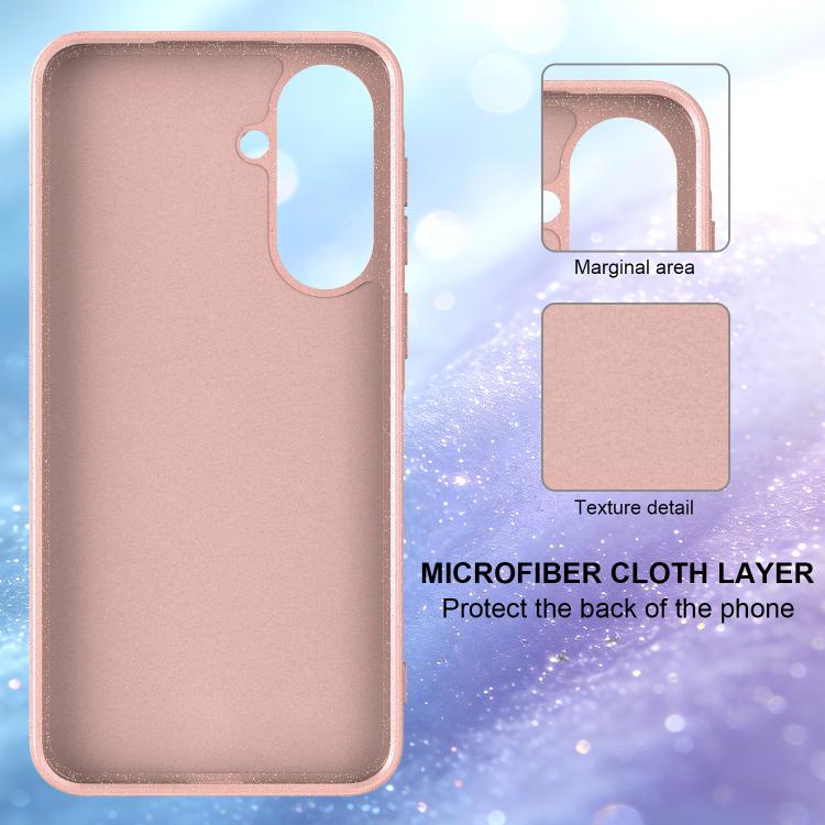 For Samsung Galaxy A37 5G Fine Hole Glossy Glitter Magnetic TPU Phone Case with Same Color Hand Strap