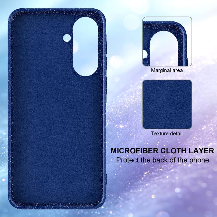 For Samsung Galaxy A37 5G Fine Hole Glossy Glitter Magnetic TPU Phone Case with Same Color Hand Strap