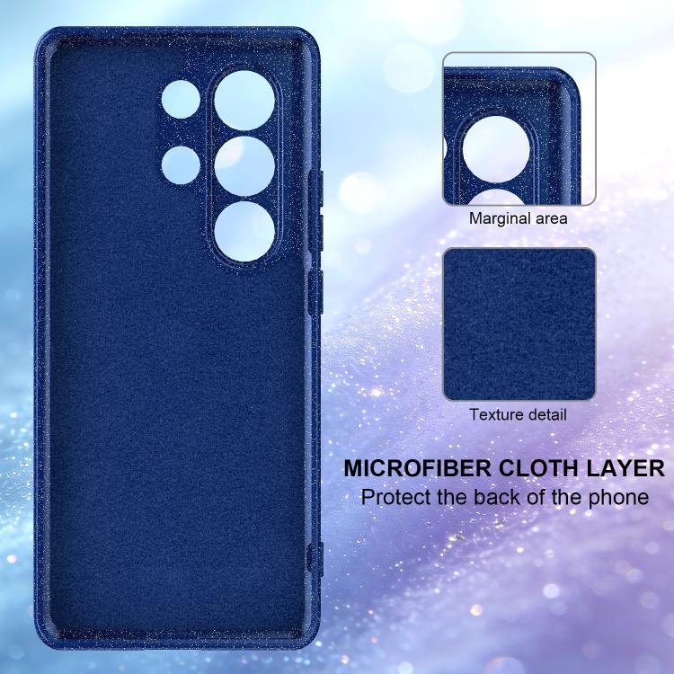 For Samsung Galaxy S25 Ultra 5G Fine Hole Glossy Glitter Magnetic TPU Phone Case with Same Color Hand Strap