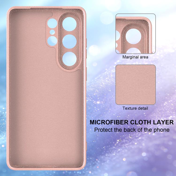 For Samsung Galaxy S26 Ultra 5G Fine Hole Glossy Glitter Magnetic TPU Phone Case with Same Color Hand Strap