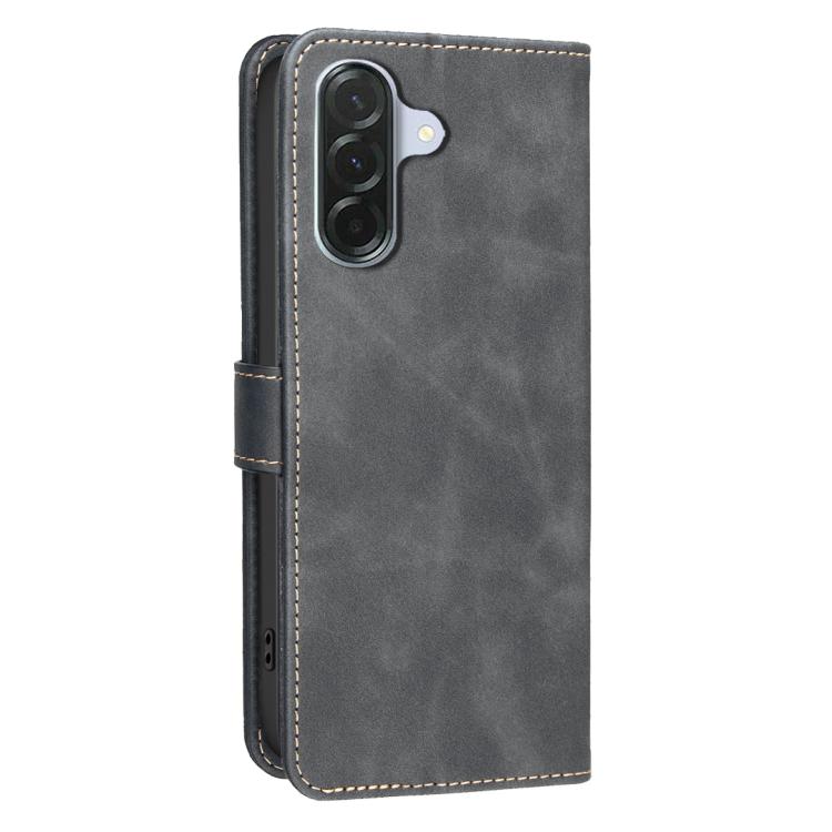 For Samsung Galaxy A05s Solid Color Calfskin Texture RFID Vegan Leather Phone Case