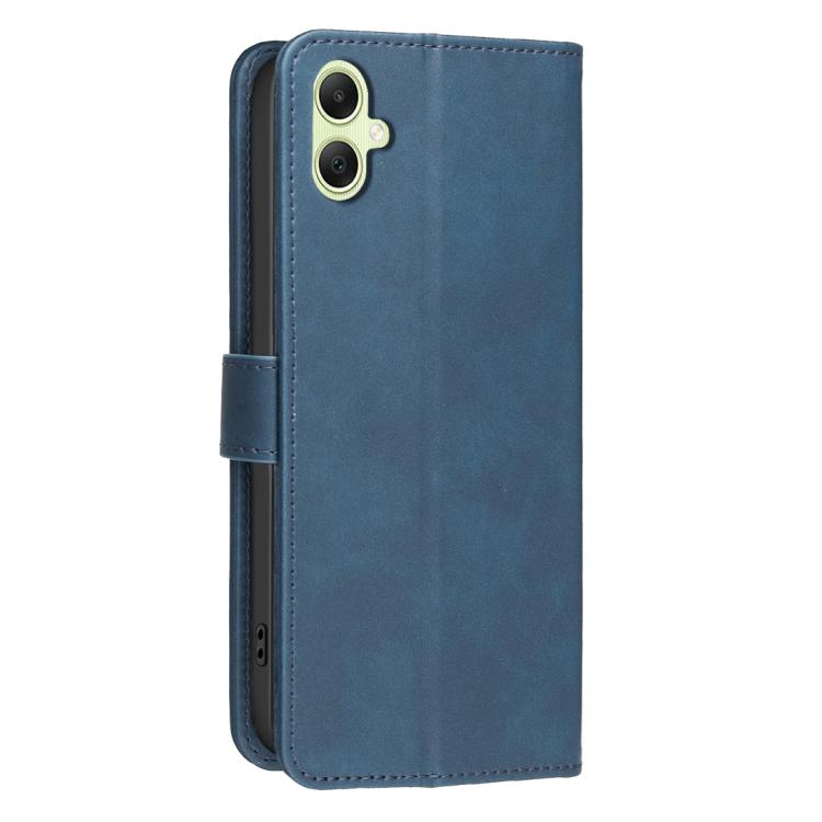 For Samsung Galaxy A06 / A07 Solid Color Calfskin Texture RFID Vegan Leather Phone Case