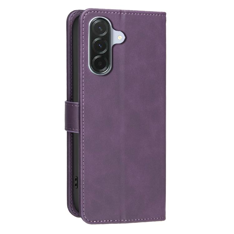 For Samsung Galaxy A26 / A17 Solid Color Calfskin Texture RFID Vegan Leather Phone Case