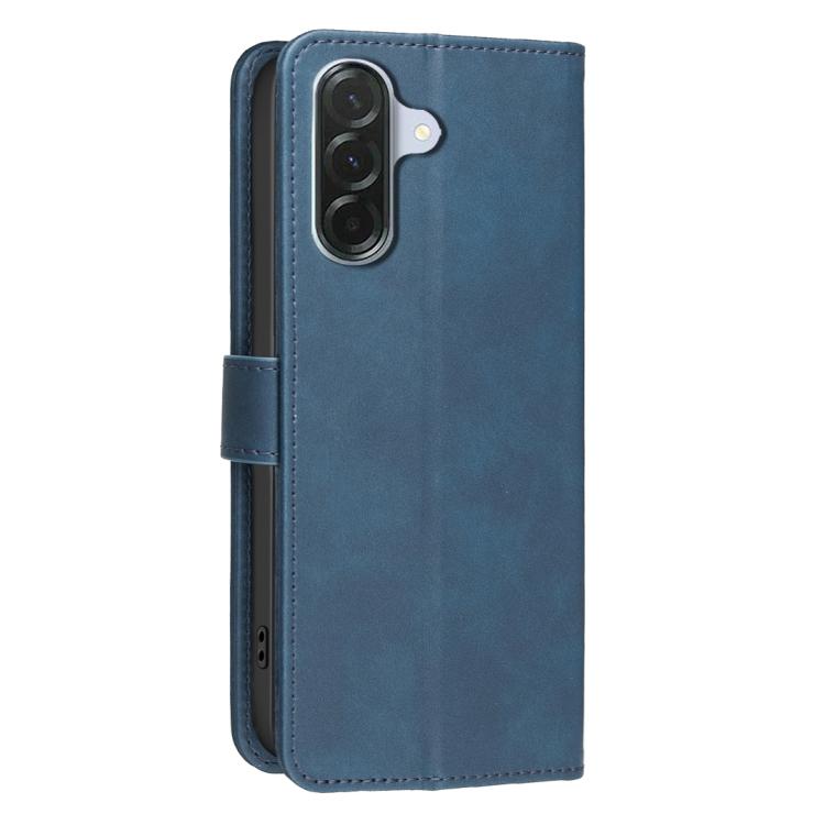For Samsung Galaxy A27 5G Solid Color Calfskin Texture RFID Vegan Leather Phone Case