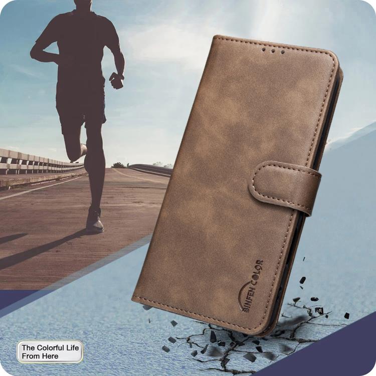 For Samsung Galaxy A34 5G Solid Color Calfskin Texture RFID Vegan Leather Phone Case