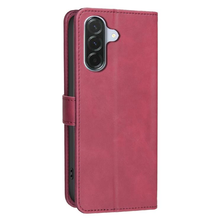 For Samsung Galaxy A34 5G Solid Color Calfskin Texture RFID Vegan Leather Phone Case