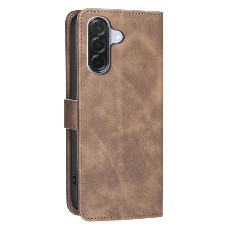 For Samsung Galaxy A57 5G Solid Color Calfskin Texture RFID Vegan Leather Phone Case