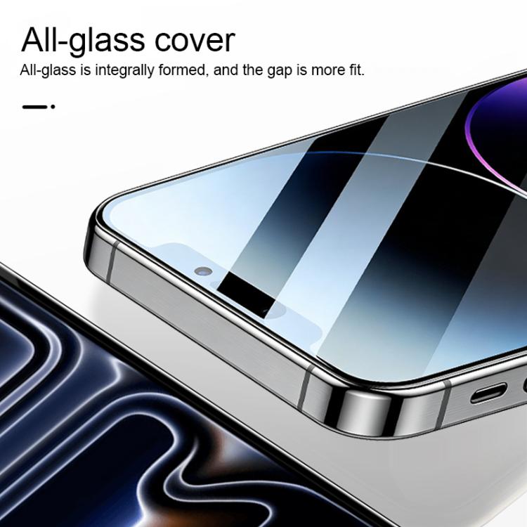 For iPhone 16 Pro Max High Aluminum 380 Glue Silk Screen Printed Tempered Glass Film