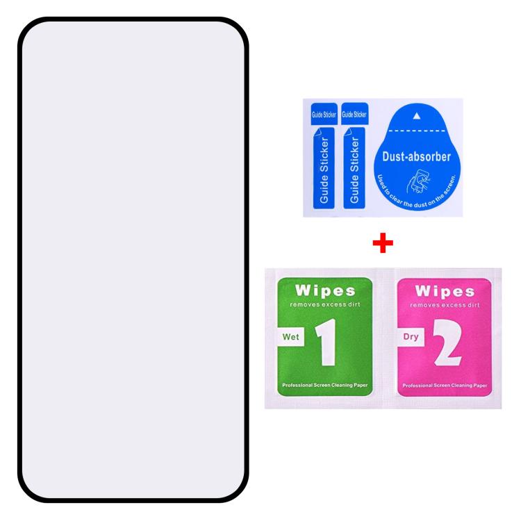 For iPhone 15 Pro 25pcs High Aluminum 380 Glue Silk Screen Printed Tempered Glass Film