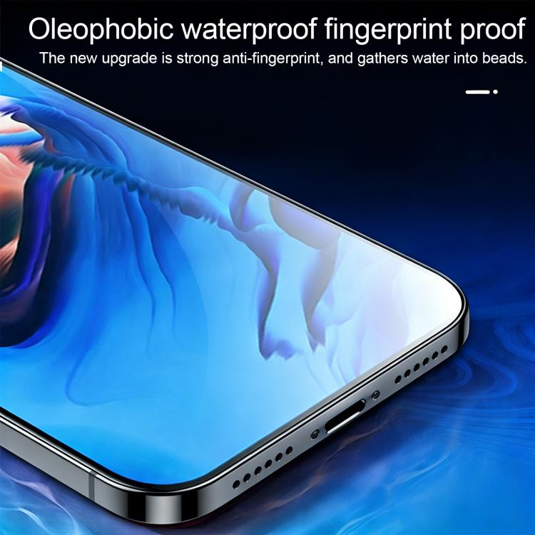 For iPhone 16 Pro Max 25pcs High Aluminum 380 Glue Silk Screen Printed Tempered Glass Film